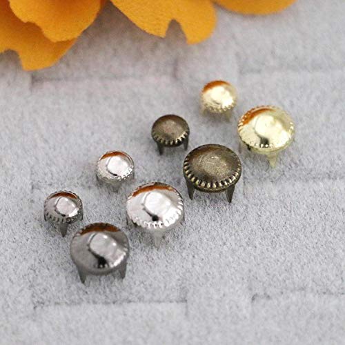 GoldStar Tool Pearl Prong Rivets - Modern Designer Rivets for Wood, Mixed Media Craft Projects, Smooth Finished, Shiny Surface (Bronze, 6MM (Set of 1000))