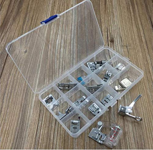 New-Tech SKU2997 Multi-Function Presser Foot - 15 Piece Stich Foot for Low Shank Machines