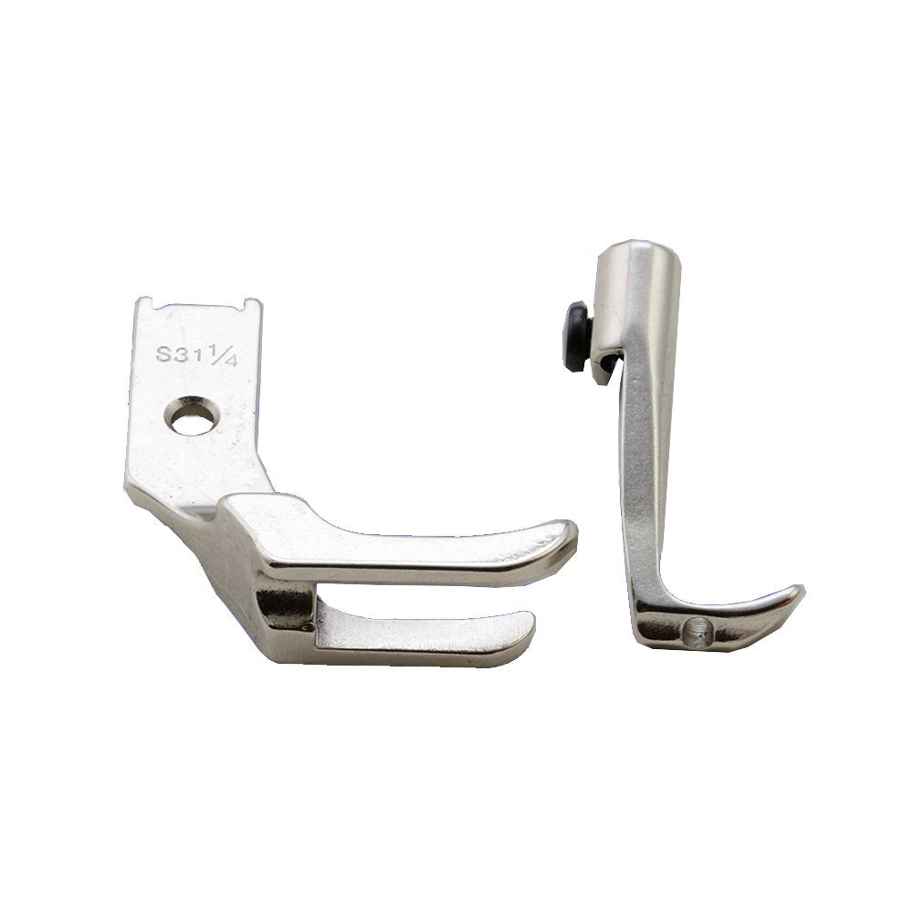 TOP-SEWING Piping Walking Foot S31(Outside Foot) S30(Inside Foot) Welting Feed Sets Compatible with Singer 111W/211W/211G CONSEW,JUKI Seiko Brother Walking Foot Machine(S32)