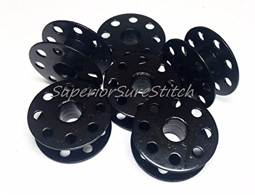 SuperiorSureStitch Industrial Single Needle Sewing Machine Bobbin Case No Back-Lash #52237NBL & 6 Bobbins #270010 Set for Juki, Consew, Singer, Brother