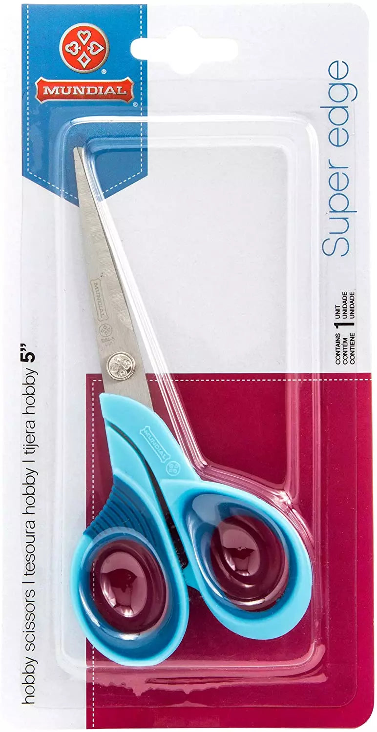 5" Blue Super Edge Hobby Scissors - Mundial