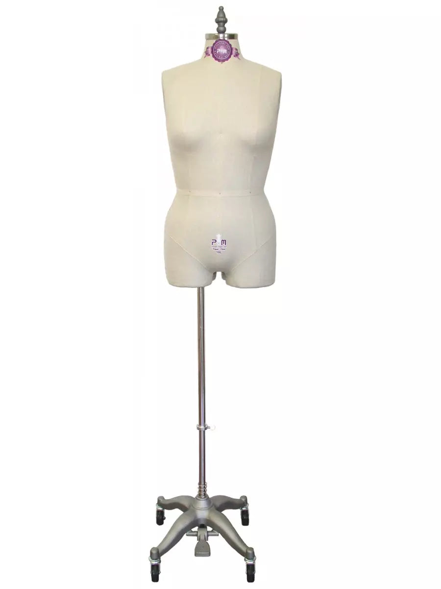 Industry Grade Women Plus Size Half Body Dress Form with Legs and Collapsible Shoulder #PGM-601LA