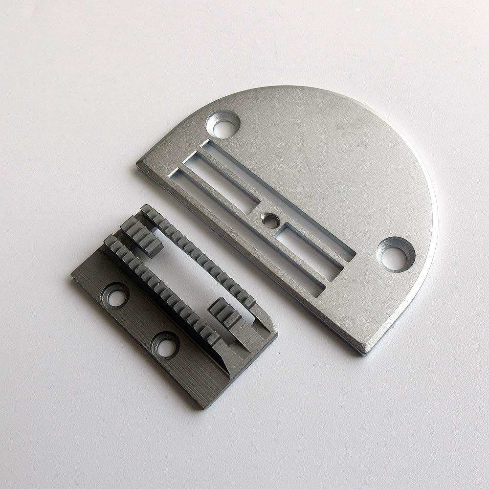 EverNice Heavy Sewing Feed Dog + Throat Plate for Juki DDL-555 Single Needle Sewing Machine #114-03003 #114-00801
