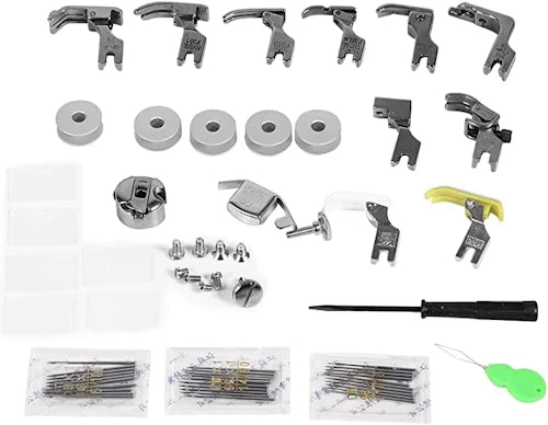 Multi Piece Universal Industrial Sewing Machine Presser Feet Kit