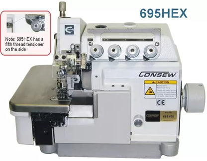 Consew 695HEX High-Speed Heavy-Duty Overlock Industrial Sewing Machine