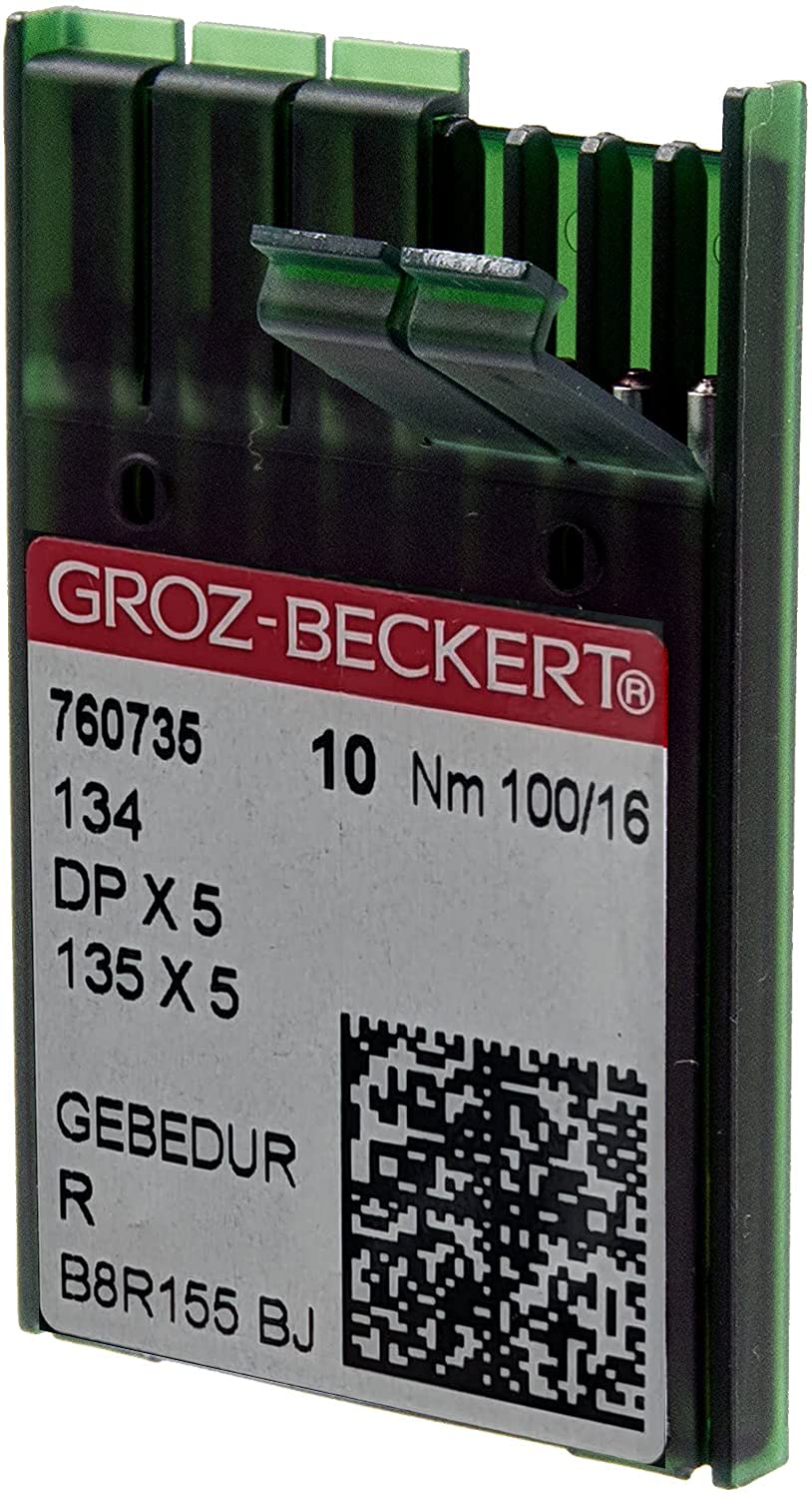 100 GROZ-BECKERT GEBEDUR 134 MR Titanium Quilting Machine Needles (135x5 MR, 3.5mm)