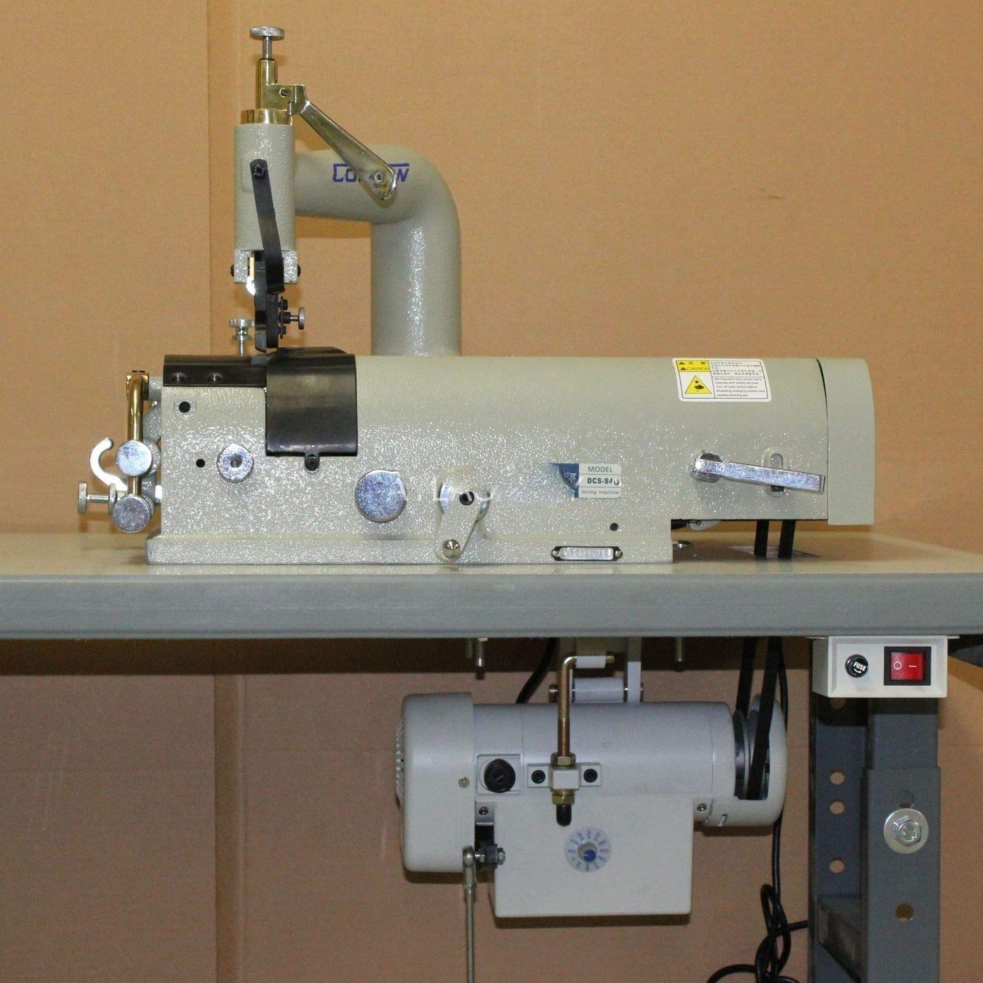 Consew DCS-S4 Skiving Machine – Professional Edge Skiving Tool for Industrial and Home Use – Skiver with Servo Motor and LED Lamp – Ideal for Leather, Vinyl, Upholstery