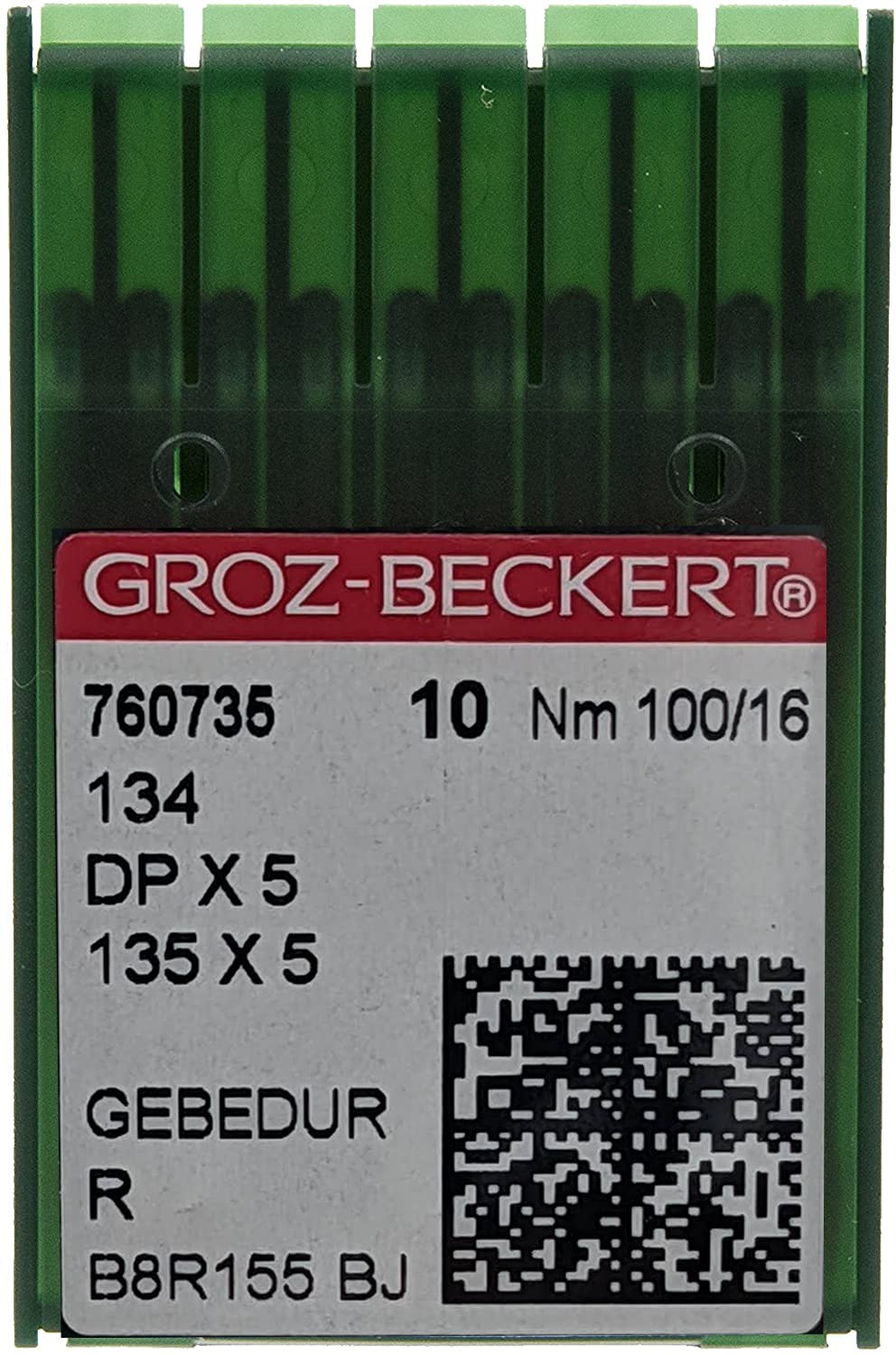 100 GROZ-BECKERT GEBEDUR 134 MR Titanium Quilting Machine Needles (135x5 MR, 3.5mm)