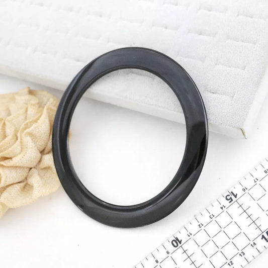 Purse Handle - Round Black 4"