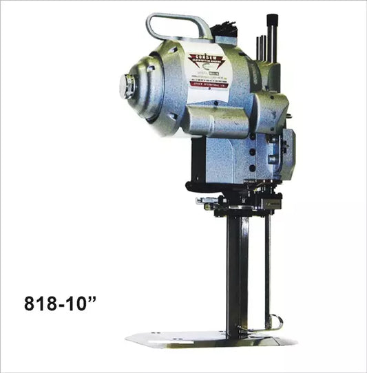 Consew 818-10 Straight Knife Cloth Cutting Machine with Automatic Abrasive Belts Sharpener With Table and Servo Motor