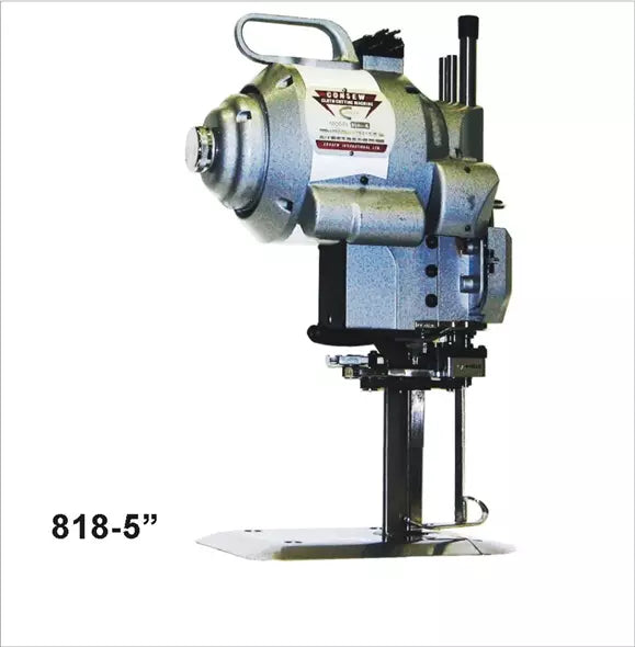 Consew 818-5 Straight Knife Cloth Cutting Machine with Automatic Abrasive Belts Sharpener With Table and Servo Motor
