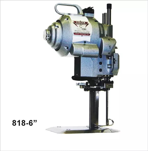 Consew 818-6 Straight Knife Cloth Cutting Machine with Automatic Abrasive Belts Sharpener With Table and Servo Motor