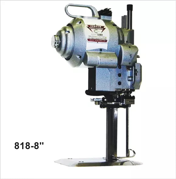 Consew 818-8 Straight Knife Cloth Cutting Machine with Automatic Abrasive Belts Sharpener With Table and Servo Motor