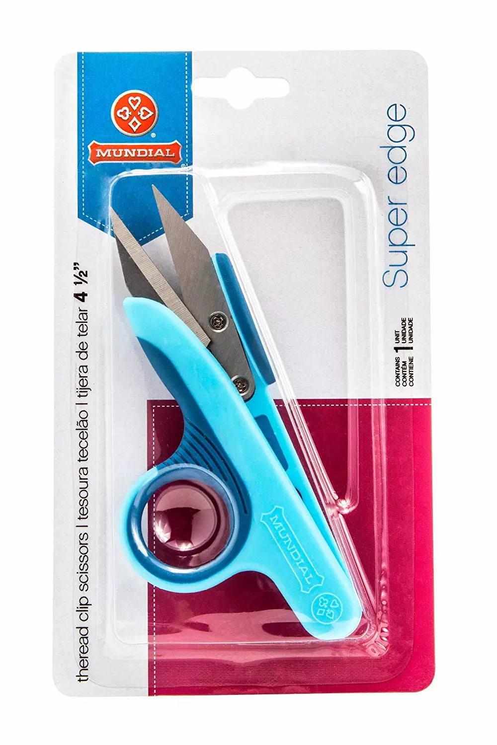 4 1/2" Blue Super Edge Thread Clippers - Mundial