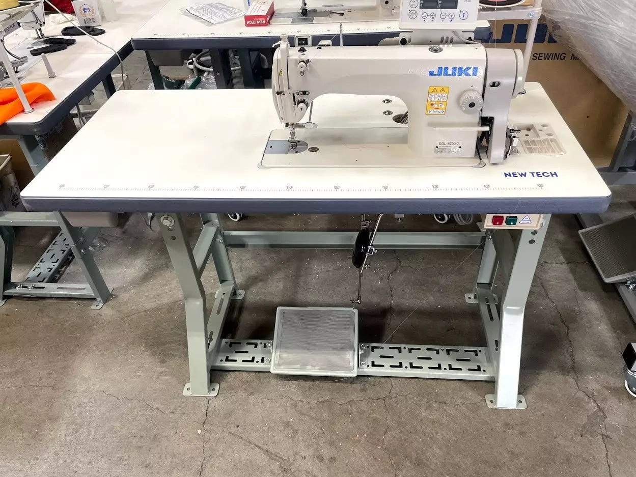 JUKI DDL-8700-7 Single Needle Drop Feed Automatic Industrial Sewing Machine With Table and Servo Motor