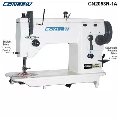 Consew CN2053R-2A 3-Step Zig-Zag Industrial Sewing Machine with Table and Servo Motor