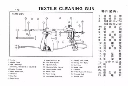 Professional Spot Cleaning Spray Gun With Adjustable Nozzle