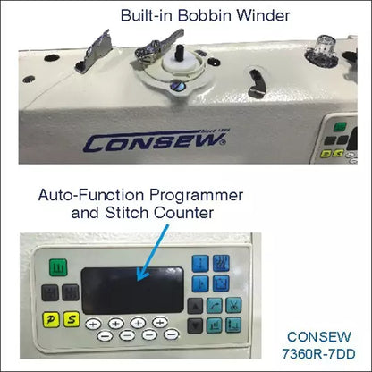 Consew 7360R-7DD Direct-Drive High-Speed Lockstitch Industrial Sewing Machine
