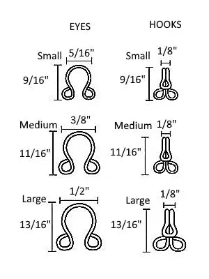 Nylon Covered Hook & Eye Sets