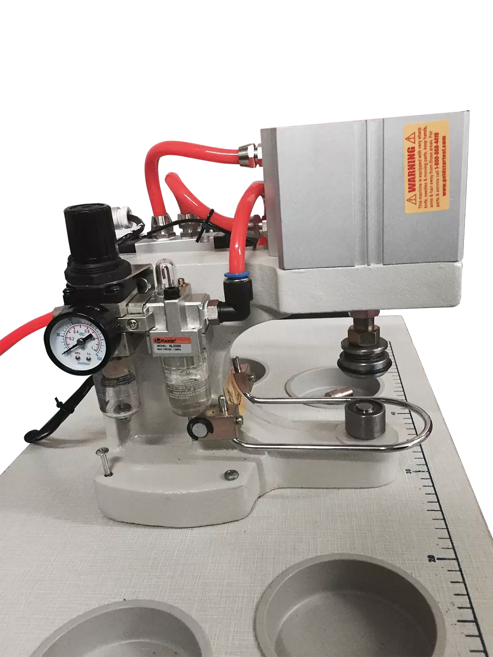New Tech Pneumatic Press for Grommets, Snaps, Buttons & Rivets w/Laser Pointer (1 die set)