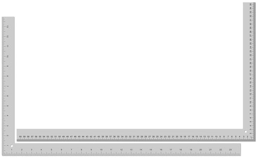 Goldstar Aluminium L-SQUARE Ruler, Choose INCH OR METRIC