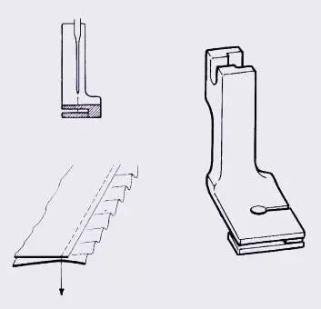 Shirring/Gathering Tape Presser Foot for Industrial Sewing Machines