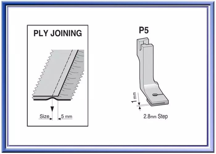 Shirring/Gathering Tape Presser Foot for Industrial Sewing Machines
