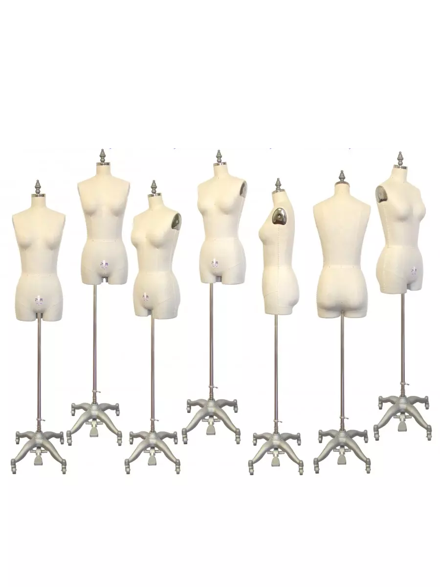Industry Grade Female Half Body Dress Form with Legs and Collapsible Shoulder #PGM-601A