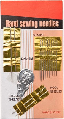 5 PACK Hand Sewing Needle,15 PIECE,2 WOOL,2 DARNER,10 SHARP +threder FREE SHIPPI