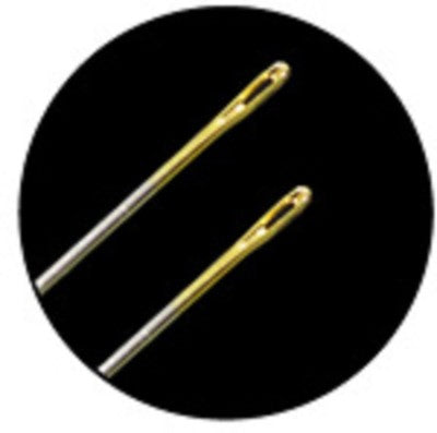 Magnetic Needle Case PLUS 12 GOLD PLATED ASSORTED HAND SEWING NEEDLE 4X2-1/2X1"