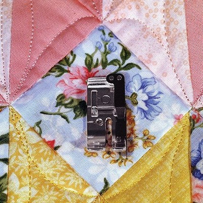 Elna, Janome,brother,Kenmore All Metal Snap On 1/4" Seam Quilt Piecing Foot usa