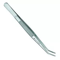 6" Stainless Steel Deluxe Bent Long Tweezers