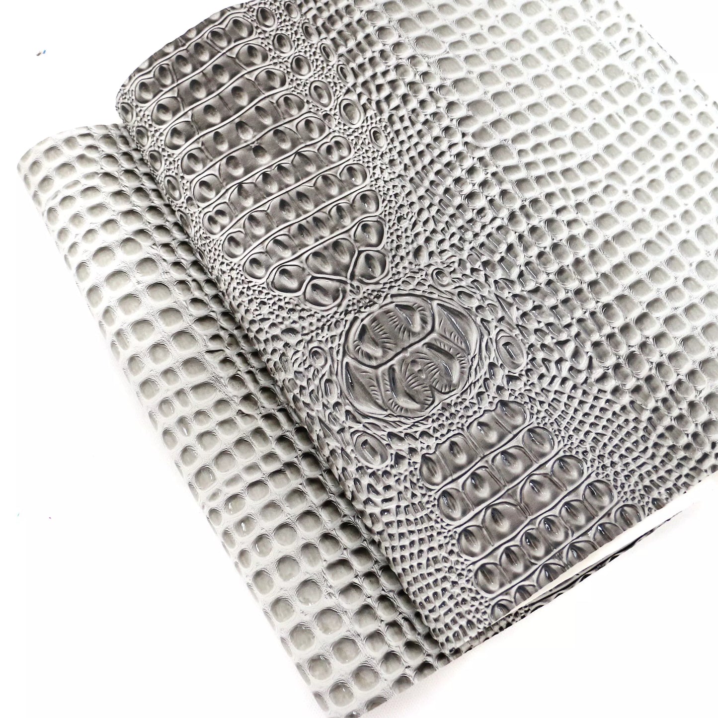 Faux Crocodile Vinyl Leather Upholstery Fabric By The Yard