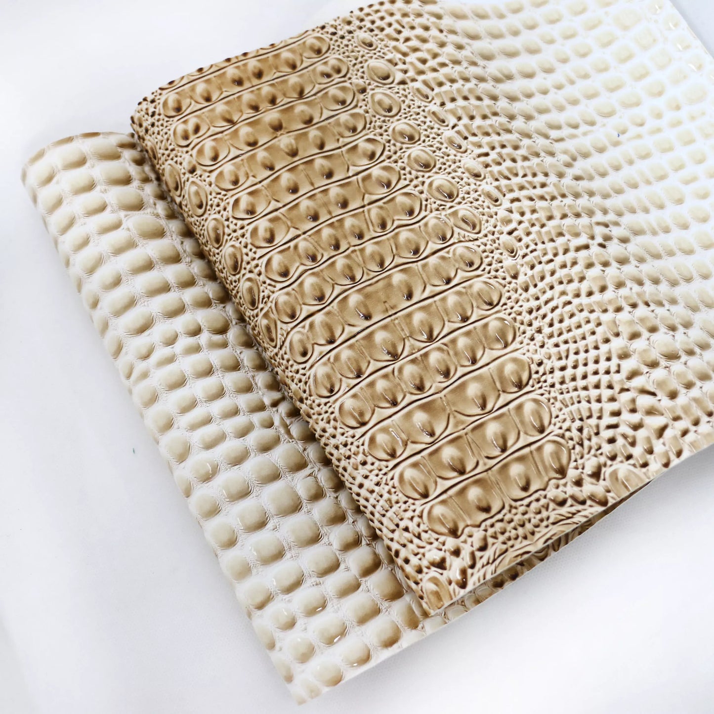 Faux Crocodile Vinyl Leather Upholstery Fabric By The Yard