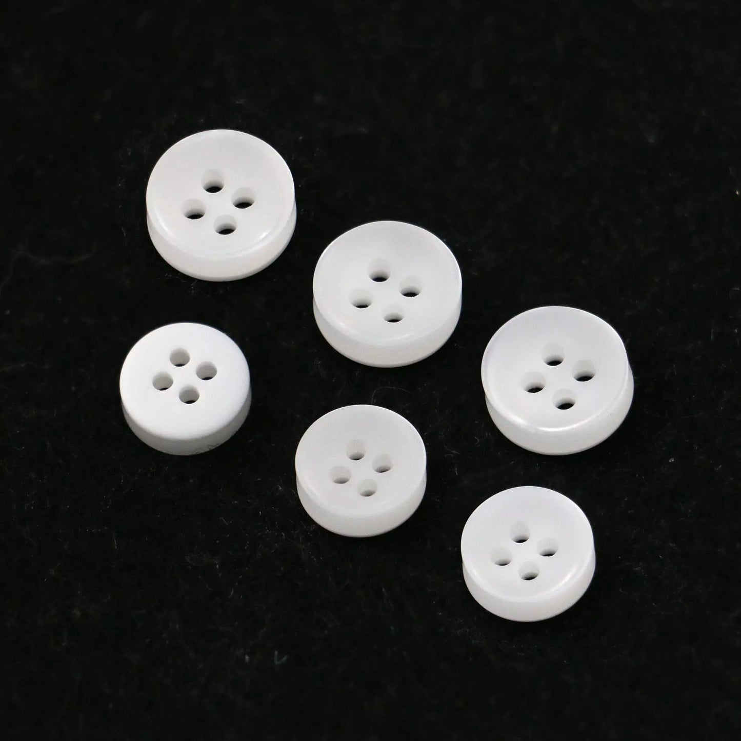 White Resin Buttons