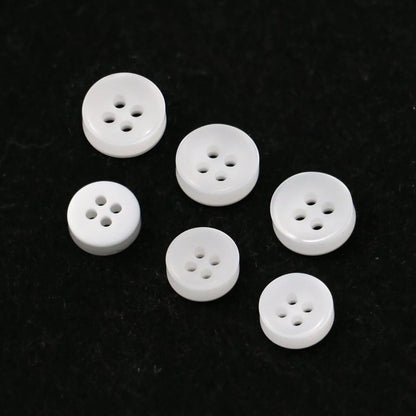 White Resin Buttons