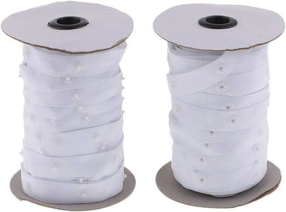 Polyester Sewing Snap Fastener Tape Ribbon 50 Yards
