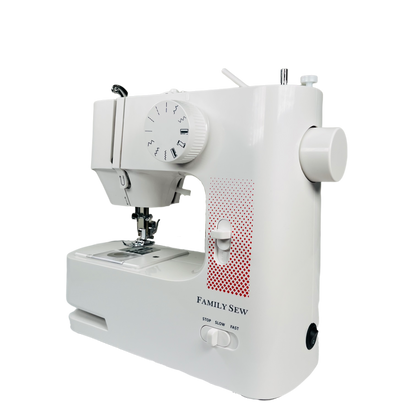 Family Sew FS-30H Compact Portable Walking Foot Industrial Sewing Machine with Built-in Motor