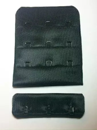 Black Bra Back Closure Hook & Eye 2" Wide