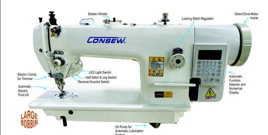 Consew 205RB-7DD Fully Automatic Walking Foot Industrial Sewing Machine