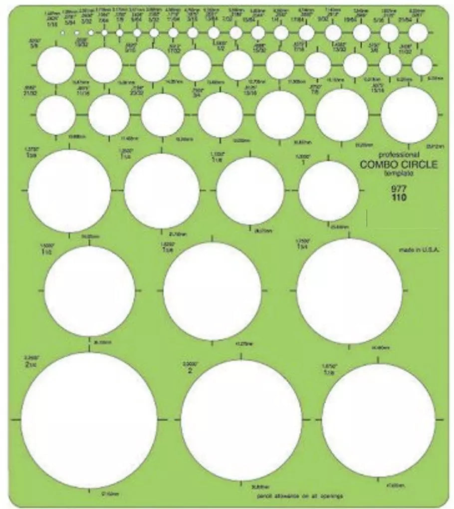 45 Size Combo Circle Template