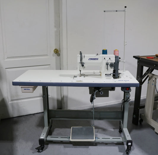 Consew CN2053R-2A 3-Step Zig-Zag Industrial Sewing Machine with Table and Servo Motor