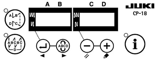 JUKI CP-18 Operation Panel