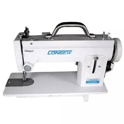 Consew CP206RL | Portable Long-Arm Walking Foot Locksmith Industrial Sewing Machine with Built-in Motor