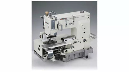 Kansai Special DFB-1412PQ 12-Needle Multi-Needle Industrial Sewing Machine  with Table, Stand, and High-Torque Servo Motor