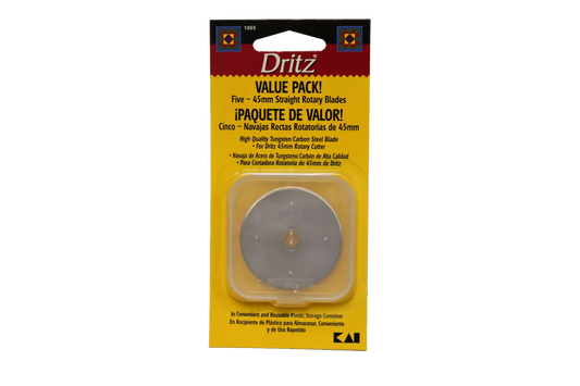 45mm Dritz Rotary Cutter Replacement Blades 5 Pack
