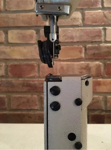 Yamata FY810 Single-Needle Post-Bed Industrial Sewing Machine   Heavy-Duty Drop-Feed Lockstitch with Roller Presser Foot