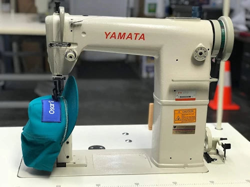 Yamata FY810 Single-Needle Post-Bed Industrial Sewing Machine   Heavy-Duty Drop-Feed Lockstitch with Roller Presser Foot