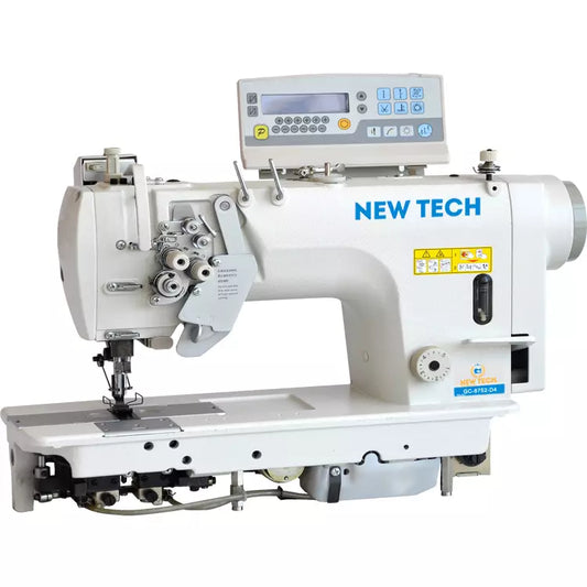 New-Tech GC-8752-04 Twin Needle Split Bar Lockstitch Machine with Automatic Thread Trimmer & Direct Drive