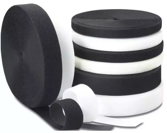Sew-On Hook OR Loop - Black and White (Sold Separately)